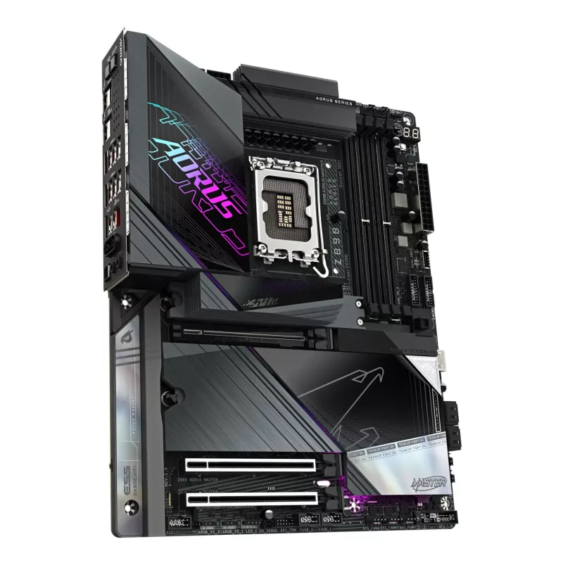 GIGABYTE Z890 AORUS MASTER Motherboard - Supports Intel Core Ultra (Series 2) CPUs, 18+1+2 phases VRM, up to 9500MHz DDR5 (OC), 2xPCIe 5.0 + 3xPCIe 4.0, Wi-Fi 7, 10GbE LAN, Thunderbolt 4