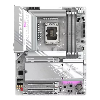 GIGABYTE Z890 AORUS ELITE WIFI7 ICE Motherboard - Supports Intel Core Ultra (Series 2) CPUs, 16+1+2 phases VRM, up to 8800MHz DDR5 (OC), 1xPCIe 5.0 + 3xPCIe 4.0, Wi-Fi 7, 2.5GbE LAN, Thunderbolt 4