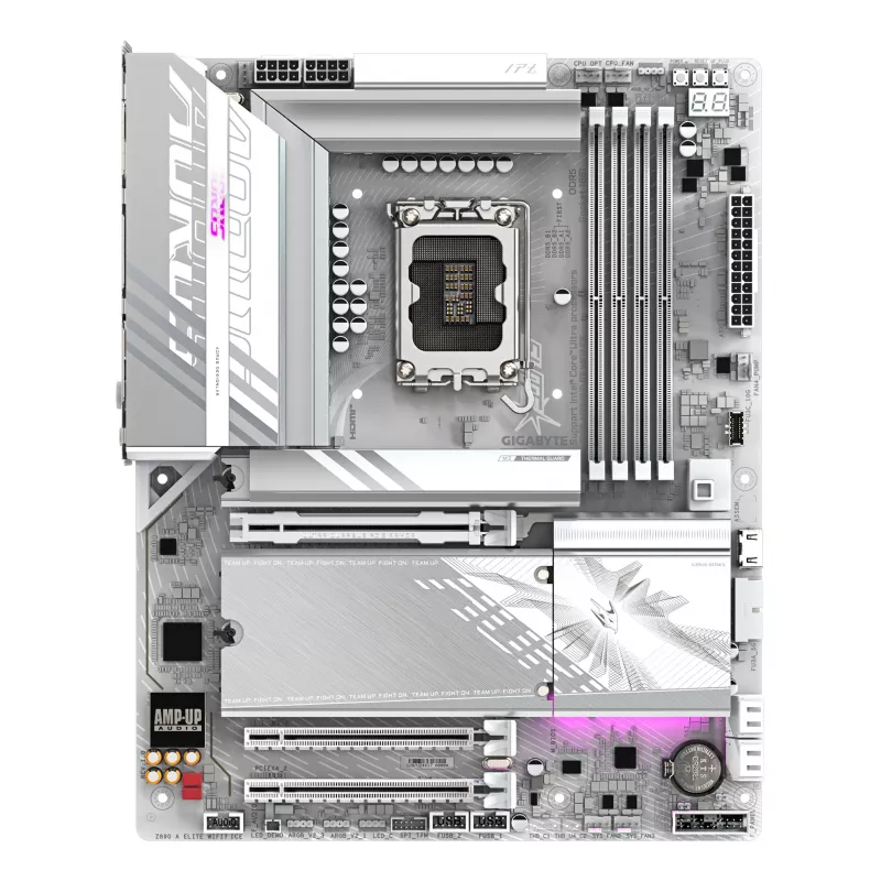 GIGABYTE Z890 AORUS ELITE WIFI7 ICE Motherboard - Supports Intel Core Ultra (Series 2) CPUs, 16+1+2 phases VRM, up to 8800MHz DDR5 (OC), 1xPCIe 5.0 + 3xPCIe 4.0, Wi-Fi 7, 2.5GbE LAN, Thunderbolt 4