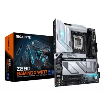 GIGABYTE Z890 GAMING X WIFI7 Motherboard - Supports Intel Core Ultra (Series 2) CPUs, 16+1+2 phases VRM, up to 8800MHz DDR5 (OC), 1xPCIe 5.0 + 3xPCIe 4.0, Wi-Fi 7, 2.5GbE LAN, USB 4