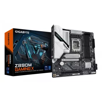 GIGABYTE Z890M GAMING X Motherboard - Supports Intel Core Ultra (Series 2) CPUs, 8+1+2 phases VRM, up to 8800MHz DDR5 (OC), 1xPCIe 5.0 + 2xPCIe 4.0, 2.5GbE LAN, USB 3.2 Gen 1
