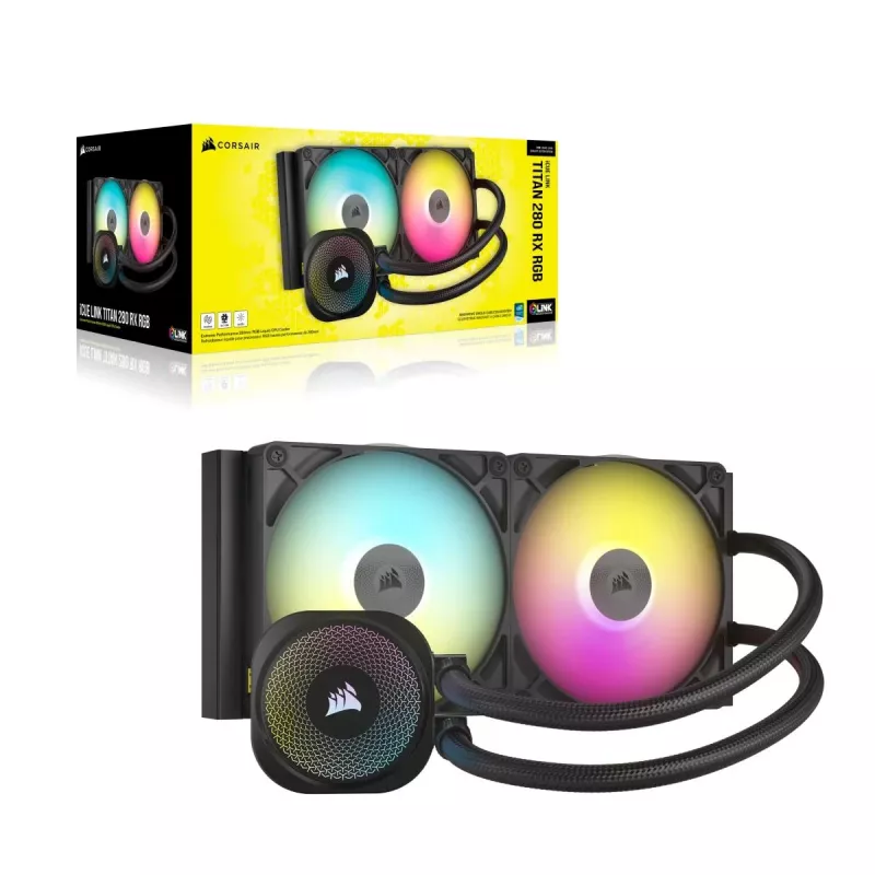 CORSAIR CPU Cooler - Icue Link Titan 280 Rx RGB Aio Liquid Cooler