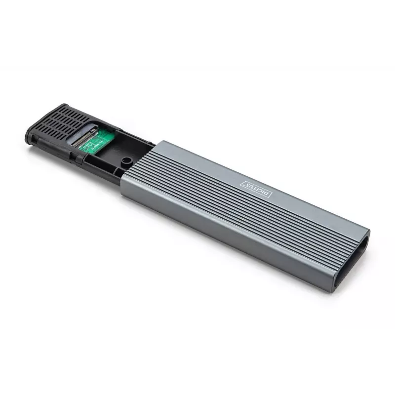 DIGITUS USB hard disk enclosure - NVMe + SATA 10Gbps (NVMe) 6 Gbps (SATA) USB3.1 Gen2 aluminium toolfree