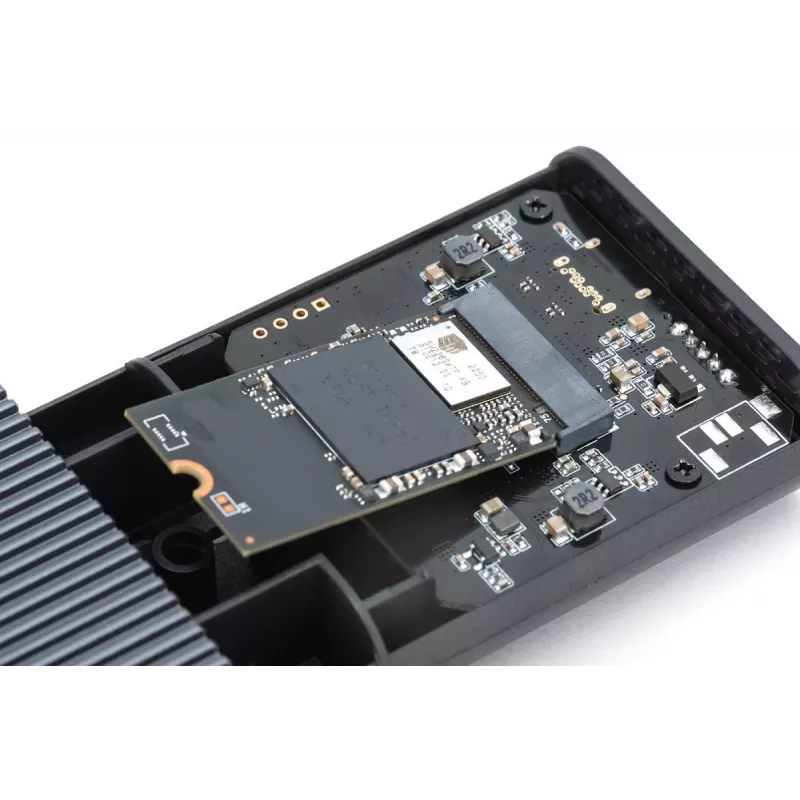 Digitus USB M.2 hard disk enclosure SSD external NVMe 40Gbps USB 4.0 aluminum toolfree DA-71158