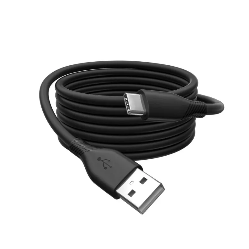DIGITUS USB-C Silicone charging cable USB-A - USB-C USB 2.0 60W - 50cm black