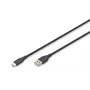 DIGITUS USB-C Silicone charging cable USB-A - USB-C USB 2.0 60W - 1m black