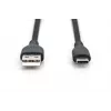 DIGITUS USB-C Silicone charging cable USB-A - USB-C USB 2.0 60W - 1m black
