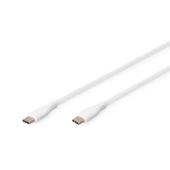 DIGITUS USB-C Silicone charging cable USB-C - USB-C USB 2.0 60W - 50cm White