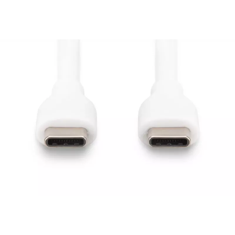 DIGITUS USB-C Silicone charging cable USB-C - USB-C USB 2.0 60W - 1m White