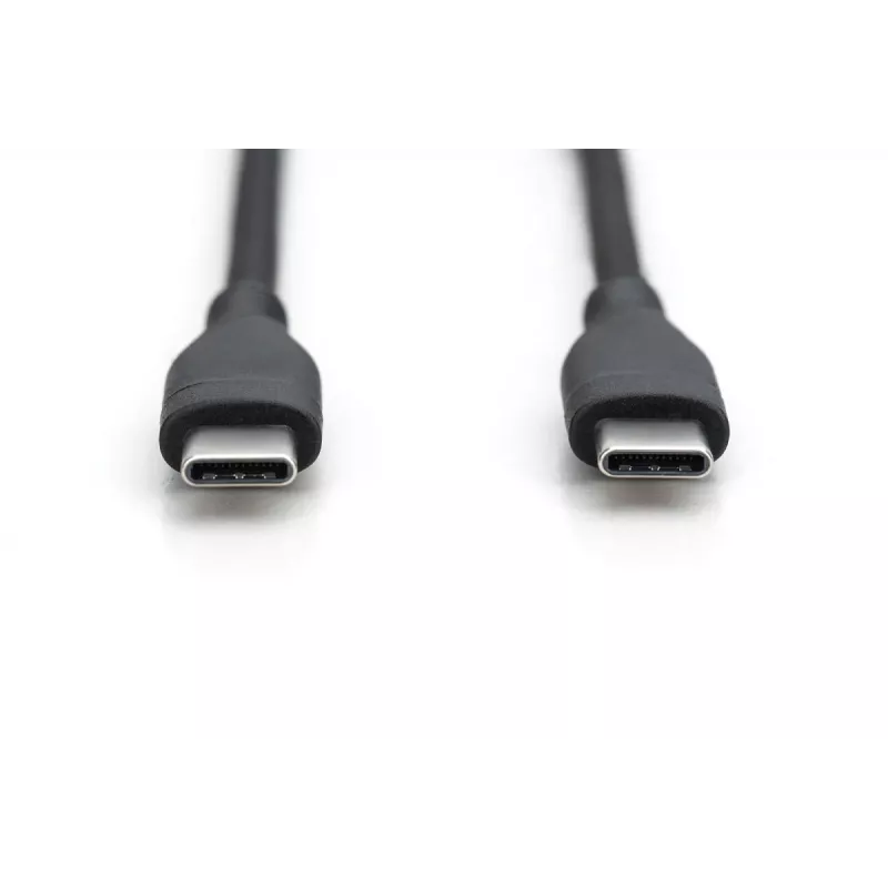 DIGITUS USB-C Silicone charging cable USB-C - USB-C USB 2.0 60W - 2m black