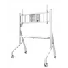 Neomounts MOVE Go XL FL50-575WH1 TV Trolley, 65-110 inch, max 125 kg, VESA 100x100-1100x600, Height Adjustable 129-139 cm, Lockable, Fast Install, TÜV Certified, White