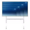 Neomounts MOVE Go XL FL50-575WH1 TV Trolley, 65-110 inch, max 125 kg, VESA 100x100-1100x600, Height Adjustable 129-139 cm, Lockable, Fast Install, TÜV Certified, White