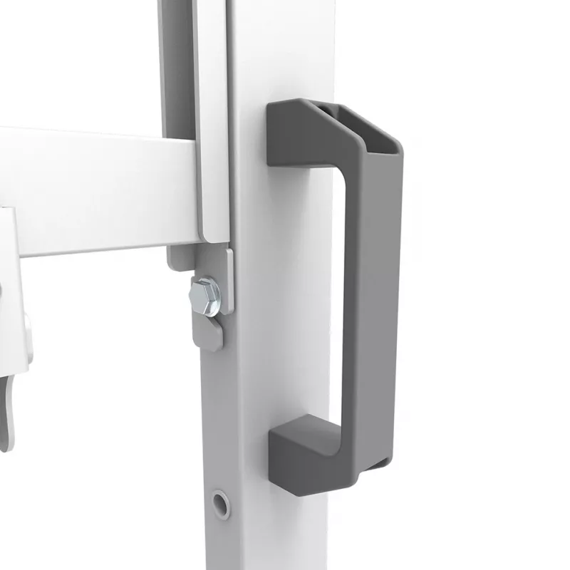 Neomounts MOVE Go XL FL50-575WH1 TV Trolley, 65-110 inch, max 125 kg, VESA 100x100-1100x600, Height Adjustable 129-139 cm, Lockable, Fast Install, TÜV Certified, White