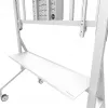 Neomounts MOVE Go XL FL50-575WH1 TV Trolley, 65-110 inch, max 125 kg, VESA 100x100-1100x600, Height Adjustable 129-139 cm, Lockable, Fast Install, TÜV Certified, White
