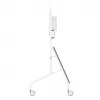 Neomounts MOVE Go XL FL50-575WH1 TV Trolley, 65-110 inch, max 125 kg, VESA 100x100-1100x600, Height Adjustable 129-139 cm, Lockable, Fast Install, TÜV Certified, White