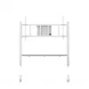 Neomounts MOVE Go XL FL50-575WH1 TV Trolley, 65-110 inch, max 125 kg, VESA 100x100-1100x600, Height Adjustable 129-139 cm, Lockable, Fast Install, TÜV Certified, White
