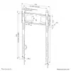 Neomounts WL30-750BL18P Heavy duty wall mount 50-98 inch - fixed - lockable - portrait - fast installation - TÜV
