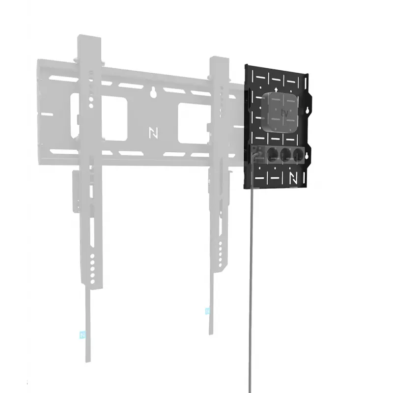 Neomounts AWL05-750BL AV hardware rack - universal, AV rack, Wall, 10 kg, Black, Steel, 204 mm