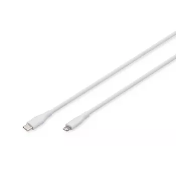 Digitus Lightning silicone connection cable USB-C - Lightning 1m white 60W 3A