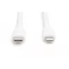 Digitus Lightning silicone connection cable USB-C - Lightning 1m white 60W 3A