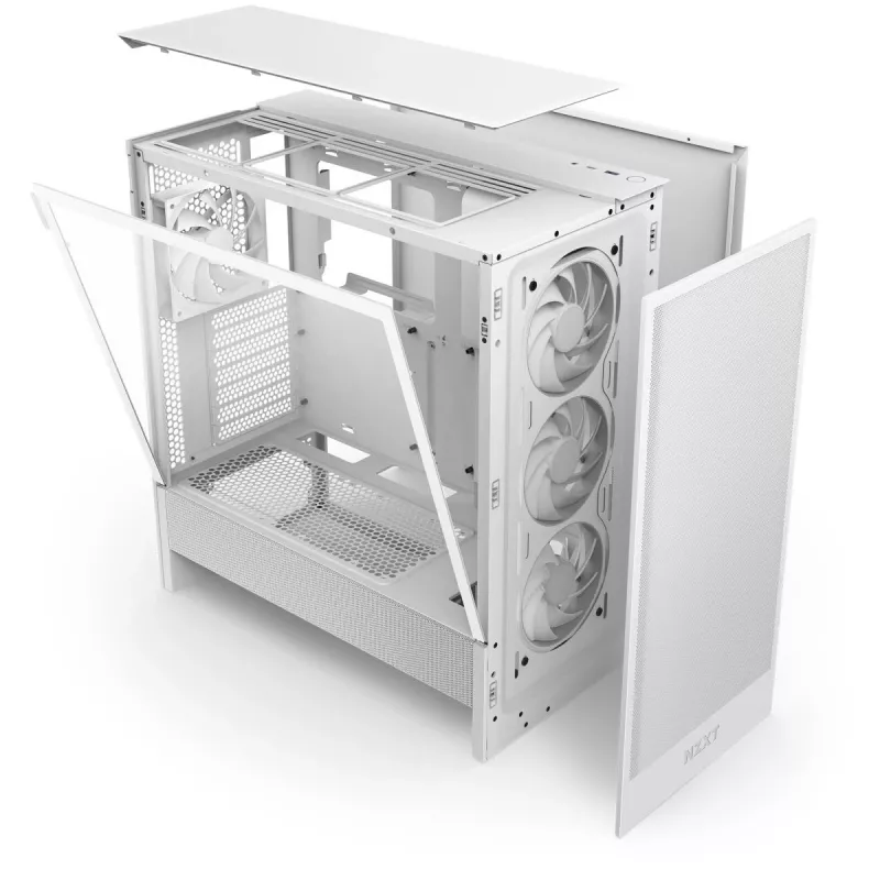 NZXT CPU Chassis H7 Flow 2024 Mid Tower Airflow ATX White