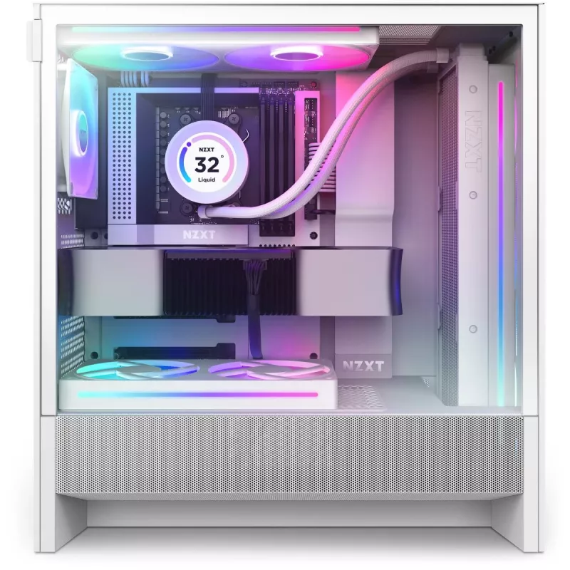 NZXT CPU Chassis H7 Flow 2024 RGB Mid Tower Airflow ATX White