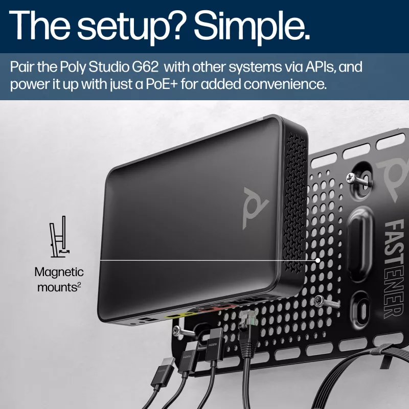 HP Poly Studio G62 Video Conferencing System With Mounting Plate Kit