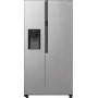 Gorenje Side by side NRR9185ESXL BK065B, Freestanding, American door, Grey, LED, Steel, Glass