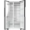 Gorenje Side by side NRR9185ESXL BK065B, Freestanding, American door, Grey, LED, Steel, Glass