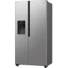Gorenje Side by side NRR9185ESXL BK065B, Freestanding, American door, Grey, LED, Steel, Glass