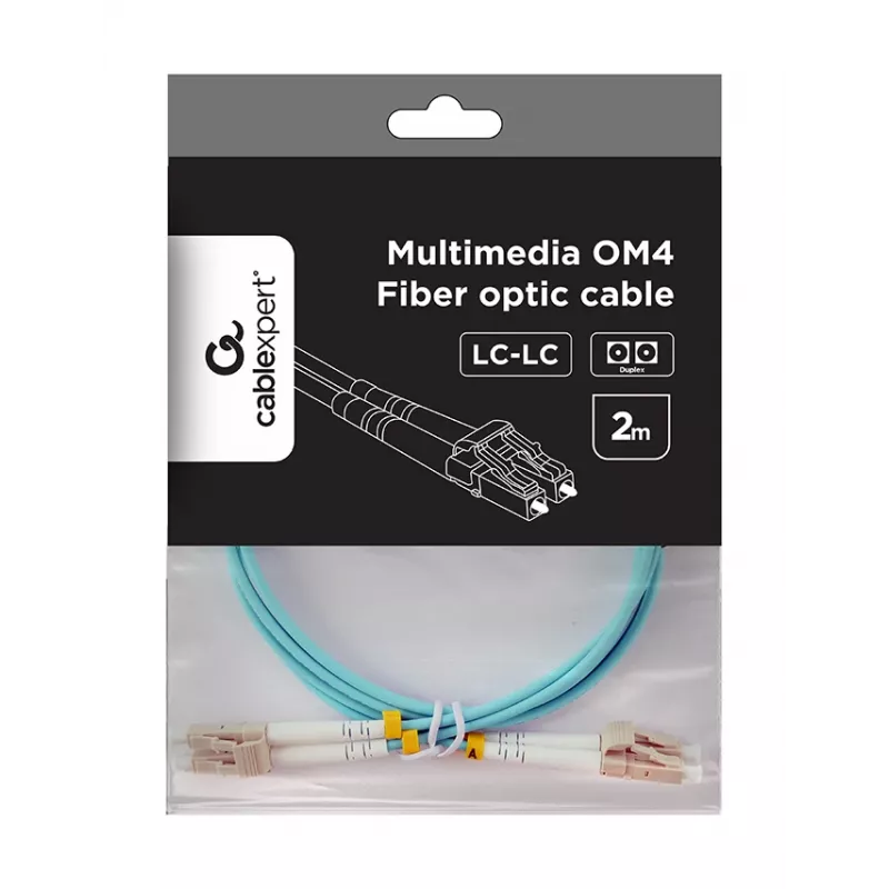 GEMBIRD Multimode Duplex OM4 50/125 Fiber Optic Cable, LC/LC, 2 m