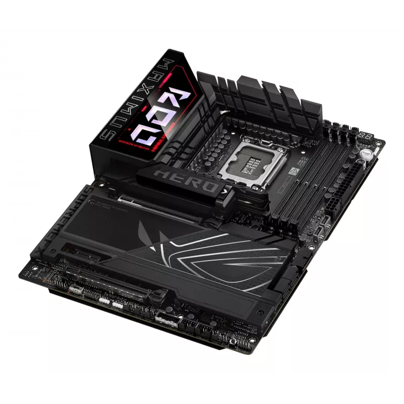 Motherboard ASUS ROG MAXIMUS Z890 HERO — Intel Z890, LGA 1851, ATX, DDR5, 4 DIMM, 6x M.2, Wi‑Fi 7, 2.5Gb LAN