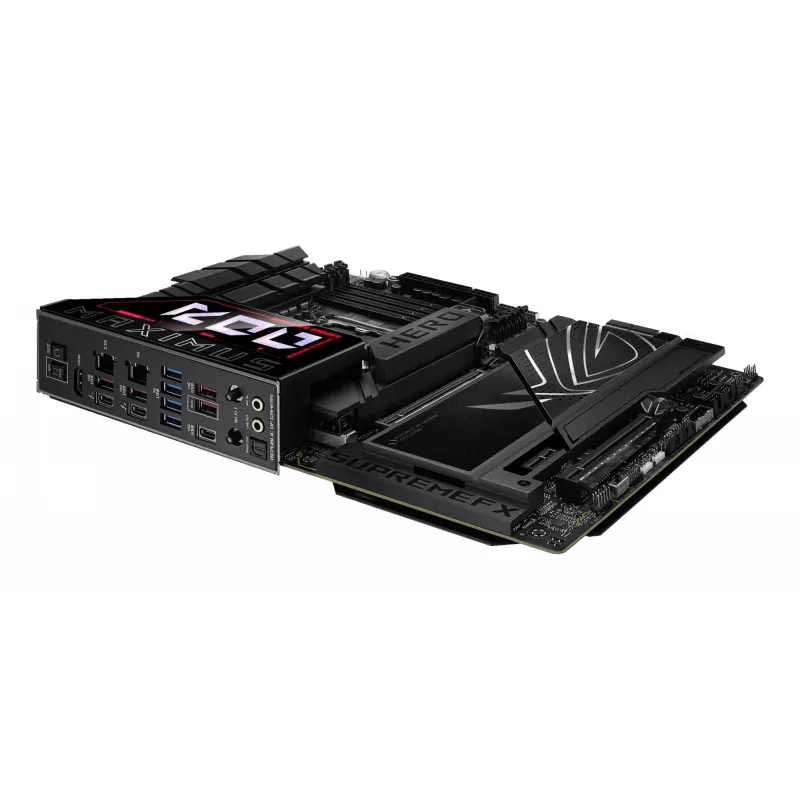 Motherboard ASUS ROG MAXIMUS Z890 HERO — Intel Z890, LGA 1851, ATX, DDR5, 4 DIMM, 6x M.2, Wi‑Fi 7, 2.5Gb LAN