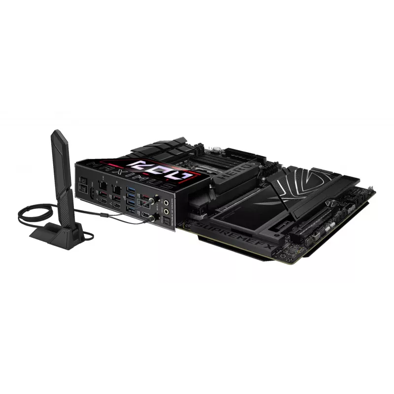 Motherboard ASUS ROG MAXIMUS Z890 HERO — Intel Z890, LGA 1851, ATX, DDR5, 4 DIMM, 6x M.2, Wi‑Fi 7, 2.5Gb LAN