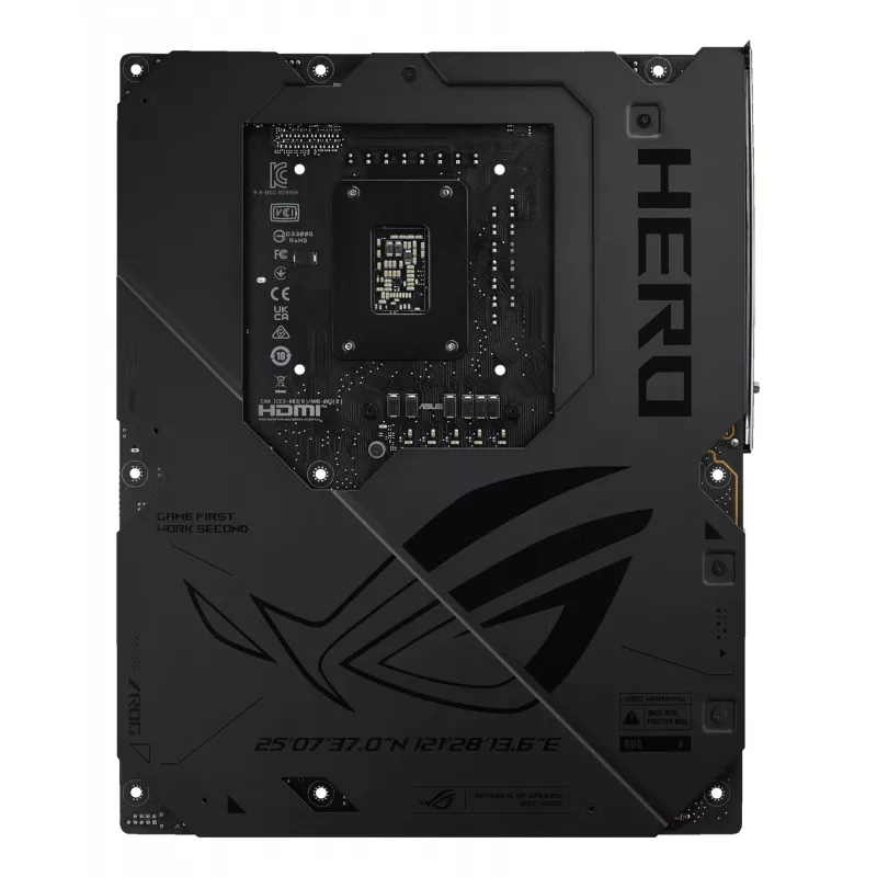 Motherboard ASUS ROG MAXIMUS Z890 HERO — Intel Z890, LGA 1851, ATX, DDR5, 4 DIMM, 6x M.2, Wi‑Fi 7, 2.5Gb LAN