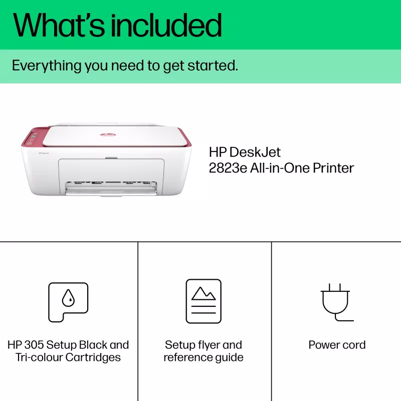 HP DeskJet 2823e Wireless All-in-One Color Printer, Copier, Scanner