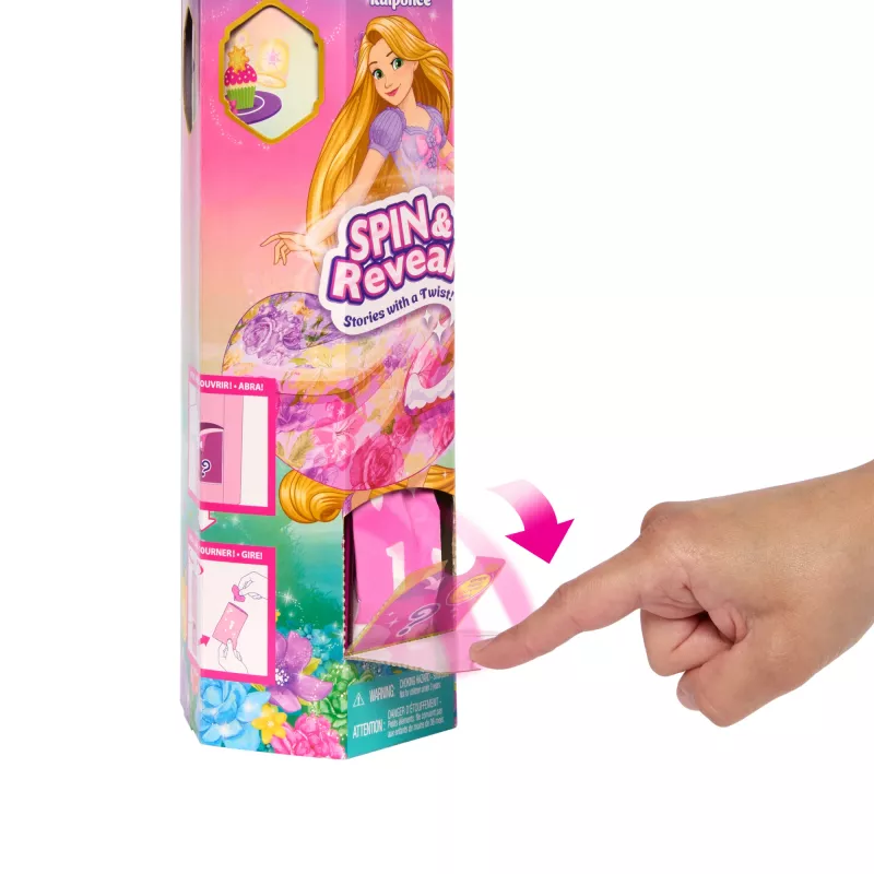 Disney Princess Spin & Reveal Rapunzel Fashion Doll & Accessories with 11 Surprises