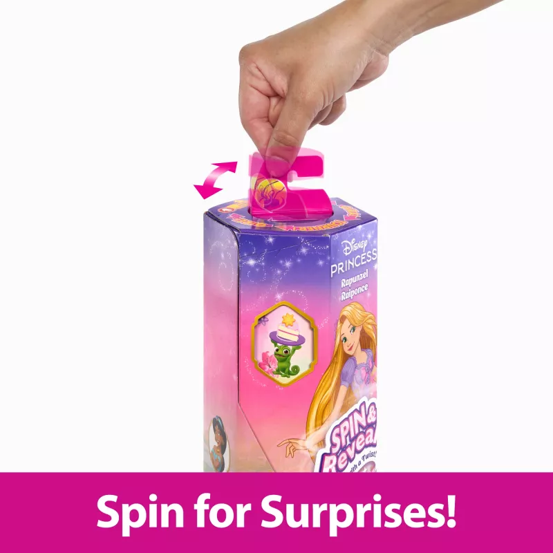 Disney Princess Spin & Reveal Rapunzel Fashion Doll & Accessories with 11 Surprises