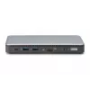 DIGITUS USB-C docking station, 11-port - 2x HDMI / DP / 2x USB-A 3.2 Gen 2 / USB-C 3.2 Gen 2 / GbE / SD / MicroSD / DC-Jack - 150 watts max / 3.5mm