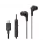 Wired in-ear headset JVC HA-FR9UC with USB-C, 9.2 mm drivers, 5–22000 Hz, inline mic and controls, 1.2 m cable, black