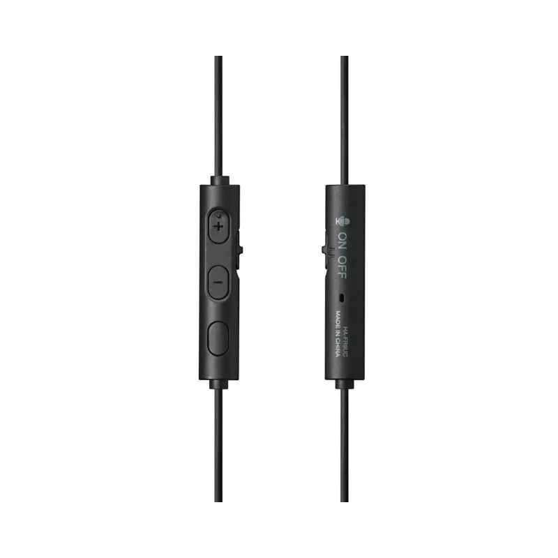 Wired in-ear headset JVC HA-FR9UC with USB-C, 9.2 mm drivers, 5–22000 Hz, inline mic and controls, 1.2 m cable, black