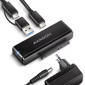 Axagon ADSA-FPX USB-C 10Gbps FAST PORT X adapter for 2.5 inch/3.5 inch SSD/HDD