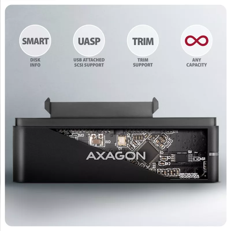 Axagon ADSA-FPX USB-C 10Gbps FAST PORT X adapter for 2.5 inch/3.5 inch SSD/HDD
