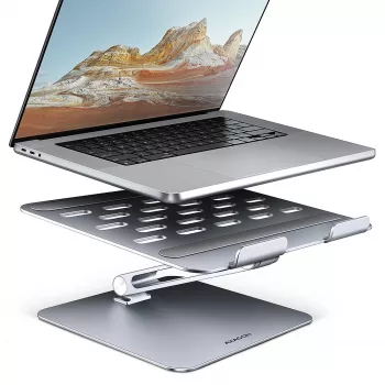 Axagon STND-LQ stand for notebooks and tablets 10 inch–17.3 inch. Adjustable height and angle
