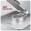 Axagon STND-LR Aluminum stand with 360° rotation for laptops 10 inch–17.3 inch. Adjustable height and angle.