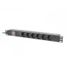 PDU Lanberg PDU-06F-0200-BK 6 AC outlets 1U Black