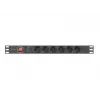 PDU Lanberg PDU-06F-0200-BK 6 AC outlets 1U Black