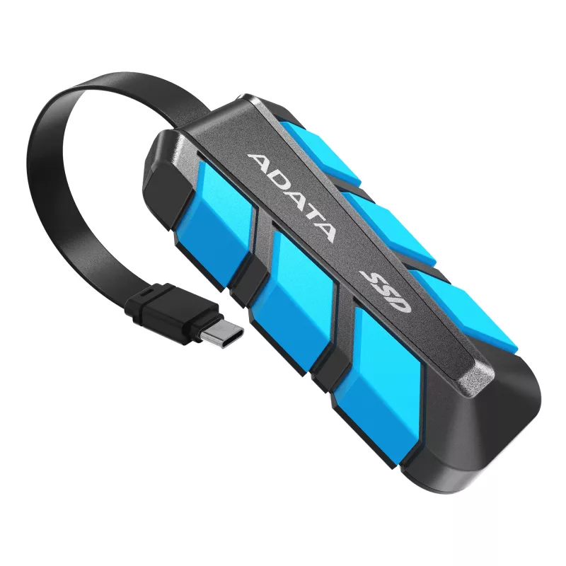ADATA Externe SSD SC740 2TB Plug&Go blue 1050/1000 MIL.STD USB Type-C 3.2 Gen 2 (3.1 Gen 2) Black, Blue