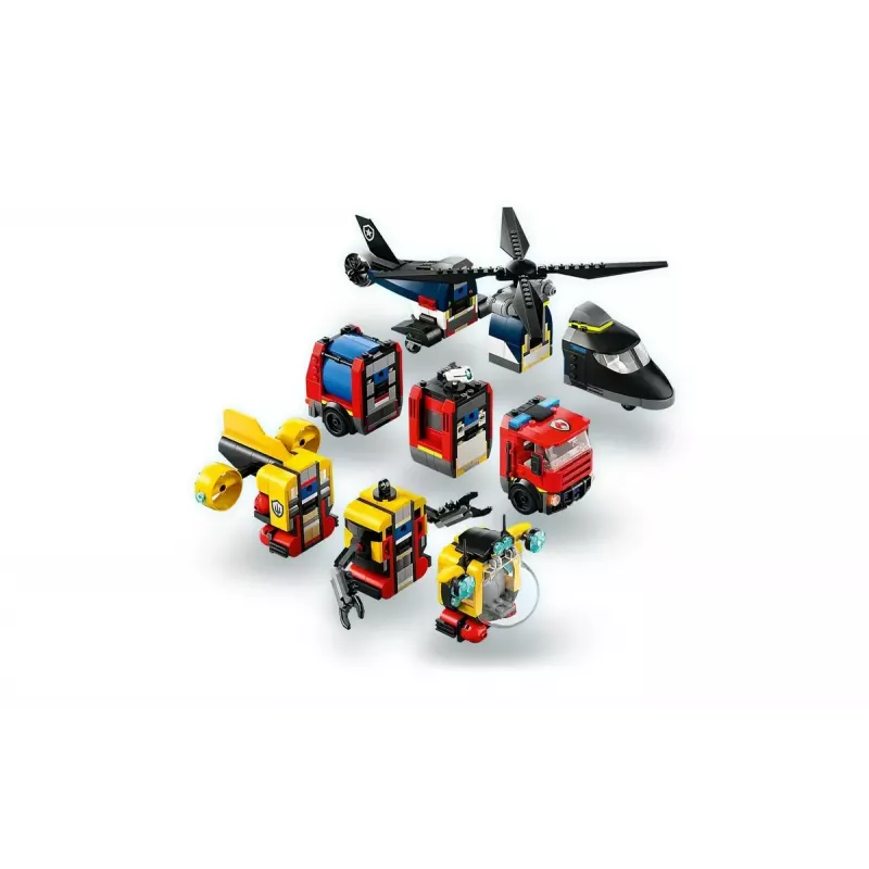 Construction Toy LEGO City Combination Set 60462 — Helicopter and Fire Truck, 874 pieces, 3 minifigures, age 7+