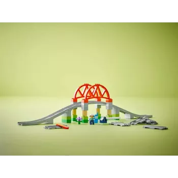 LEGO DUPLO Railway Bridge and Tracks Expansion Set 10426 – DUPLO railway bridge and curved tracks for young children